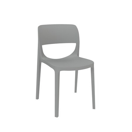 Hon Basyx Plastic Stack Chair, Charcoal, PK2 BSXVL332C